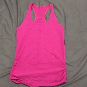 Pink gym tank top